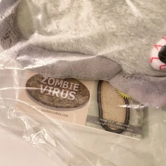 Giant Microbes Drew Oliver Plush Zombie Virus 6  Inch Stuffed Toys - Picture 6 of 8